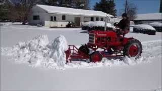 Farmall Cub V Plow Snow Plowing [upl. by Stovall199]