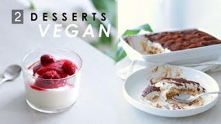 DESSERTS VEGAN  Yaourt Coco Soja amp Tiramisu [upl. by Carlock]