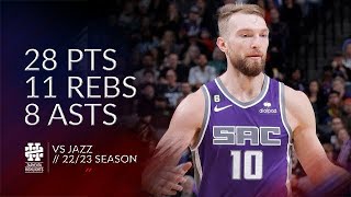 Domantas Sabonis 28 pts 11 rebs 8 asts vs Jazz 2223 season [upl. by Codd504]