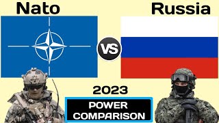 Nato vs Russia military power Comparison 2023 Russia vs Nato military power  world military power [upl. by Eylrahc]