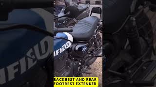 Backrest amp Rear Footrest Extender For Royal Enfield Hunter 350 [upl. by Bibi]