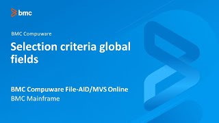 BMC Compuware FileAIDMVS Online  Selection criteria global fields [upl. by Hayidah]