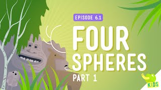 Four Spheres Part 1 Geo and Bio Crash Course Kids 61 [upl. by Klarrisa]