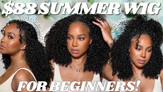 88 NO LACE NO EDGES OUT THE MOST NATURAL KINKY CURLY V PART WIG INSTALL  3 STYLES  OQ HAIR [upl. by Akamahs]