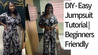 EASIEST PALAZZO JUMPSUIT Detailed DIY cutting ampsewingBeginners friendly tutorial [upl. by Alpheus]