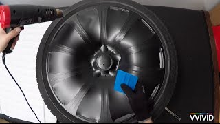 VVIVID Vinyl  How To Vinyl Wrap Car Rims easily [upl. by Beebe]