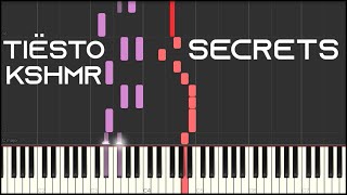 Tiësto amp KSHMR  Secrets Piano Tutorial [upl. by Annasiul318]