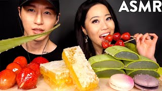 MOST POPULAR FOOD FOR ASMR with STEPHANIE SOO Honeycomb Aloe Vera Tanghulu Macarons [upl. by Hauser]