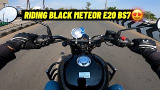 New Meteor 350 Custom Black Ride🔥  2024 Royal Enfield Meteor 350 BS7 [upl. by Aveline]