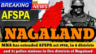 AFSPA extended for 6 months in several districts of Nagaland afspa nagaland nagalandnews [upl. by Llorrac]