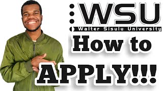 HOW TO APPLY ONLINE AT WSU for 2024  Walter Sisulu University [upl. by Mccord]