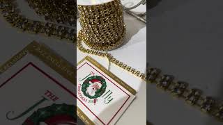 Raz 10 yds Gold Rhinestone Christmas Tree Garland G4402324 [upl. by Norwood688]