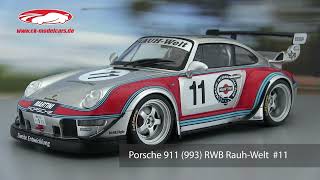 ckmodelcarsvideo Porsche 911 993 RWB RauhWelt11 Kamiwaza 2020 Martini Livery Solido [upl. by Nyleak]