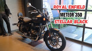 New 2024 Royal Enfield Meteor 350 Stellar Black Detailed Review [upl. by Dyol911]