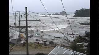 Tsunami at Cape Hirota near Rikuzentakata Iwate Prefecture [upl. by Adnoryt]