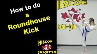 How to do Roundhouse kick  Hiscoe JiuJitsu [upl. by Ahseket]