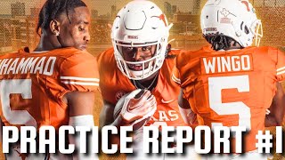 Texas Longhorns Practice Report 1 0731 Latest Team Notes Impressive Depth Starting Rotations [upl. by Trenton97]