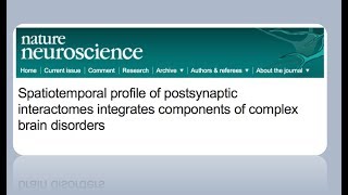 Postsynaptic interactome profiles amp Complex brain disorders [upl. by Emaj]