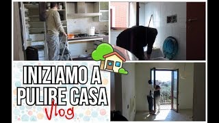 INIZIAMO A PULIRE CASA NUOVA  Vlog [upl. by Ajnot]