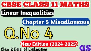 Chapter 5  Miscellaneous QNo 4  Linear Inequalities  CBSE Class 11th Maths in Tamil  NCERT [upl. by Edina]