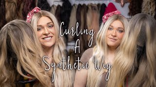 How To Curl A Synthetic Wig  Wig Transformation  Wig Hack  Tutorial  How To A Wig Look Natural [upl. by Hill674]