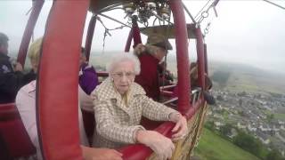 100 year old Chrissie gets chance to fly in hot air balloon [upl. by Arracot]