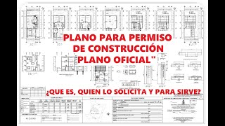 Plano para permiso de construcción  PLANO OFICIAL [upl. by Brear]