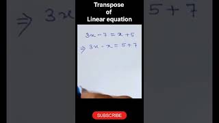 Transpose of linear equationsmath educationalshort [upl. by Ennovyahs]