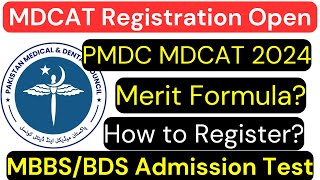 MDCAT 2024 Registration OpenPMDC Latest NewsMDCAT2024 syllabus amp registration formPMDC mdcat2024 [upl. by Tihor]