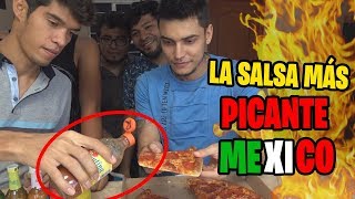 PROBANDO LAS SALSAS MAS PICANTES DE MEXICO Ft Reto Jorjais y Studio Falcony [upl. by Boccaj]