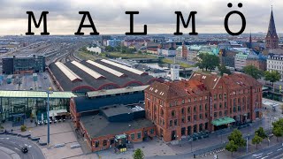 MALMÖ in the morning from a Drone in 4K 🚁 [upl. by Adalai]