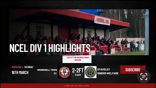 Wombwell Town Vs Staveley Miners Walfare 160324 [upl. by Pantia168]