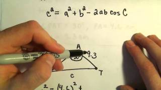 Law of Cosines Example 1 [upl. by Vasili]