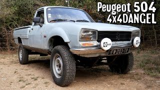 TestAuto  PEUGEOT 504 PICK UP DANGEL  Le MYTHIQUE 4x4 à la Française [upl. by Aloysia582]