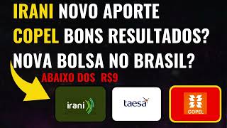 IRANI RANI3 NOVO APORTE FORTE QUEDA ABAIXO DOS R9 E R039 POR AÇÃO COPEL BONS RESULTADOS [upl. by Annahsar]