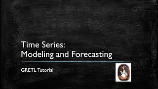 Gretl Tutorial 6 Modeling and Forecasting Time Series Data [upl. by Lowery]