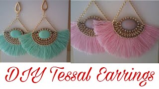 DIY tassel Earrings  Handmade Silk thread Tassel Earrings  How to Make Tassels Earrings at Home [upl. by Socin]