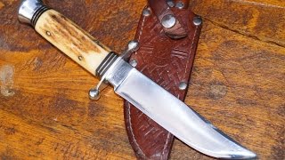 Othello Anton Wingen Jr Solingen vintage 50er sheath knife Fahrtenmesser klassisches Gürtelmesser [upl. by Kingdon]