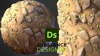 Stylized Rocky Ground  Substance 3D Designer [upl. by Aneloaup]