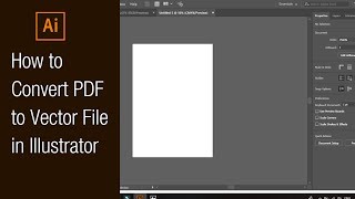 How to Convert PDF to Vector File in Illustrator [upl. by Derian]