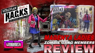 cXc Vitruvian HACKS Series Z MAGENTA LADIES Zombie Gang Members by Boss Fight Studios Review [upl. by Nnaesor786]