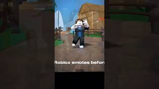 Roblox emotes now vs before roblox edit emotes short [upl. by Llerrut]