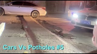 Cars Vs MASSIVE Potholes 5  Scraping Front Bumper [upl. by Beka755]