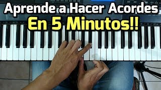 Acordes  Como Tocar El piano  Fácil y Rápido  Para Principiantes [upl. by Nyladgam]