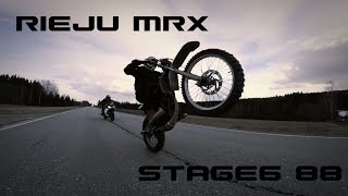 Stage6 88cc Rieju MRX WHEELIES [upl. by Tamar922]