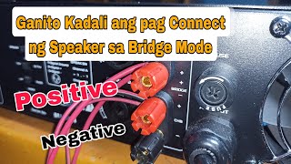 Bridge Mode Connection Sa Power Amplifier Paano How to Connect Tutorial [upl. by Aisitel]