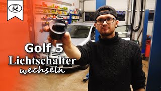 VW Golf 5 Lichtschalter wechseln  Change Golf 5 light switch  VitjaWolf  Tutorial  HD [upl. by Rexanne]