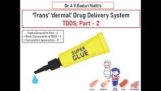 TDDS Part 2 Transdermal Drug Delivery System [upl. by Gregor49]