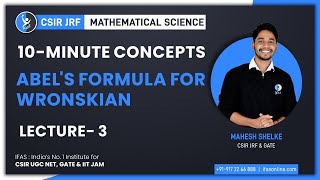 💥💥 Abels formula for Wronskian 💥💥 CSIR NET MATHEMATICS IIT JAM  ORDINARY DIFFERENTIAL EQUATION [upl. by Eimmaj411]