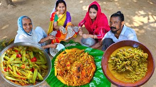 পুজোর স্পেশাল ছোট মাছের তিন ধরণের রান্না  three types of tinny fish recipe in village style [upl. by Daphie]